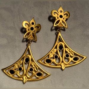 Karl Lagerfeld Jeweled Fan Earrings Festival Time!